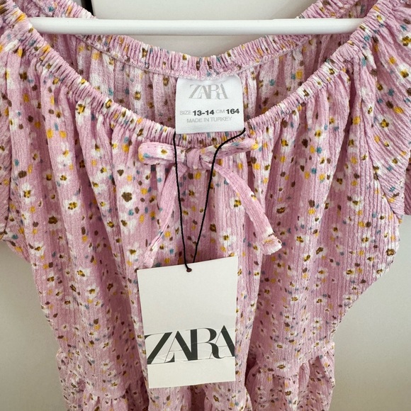 Zara kids pink floral dress - Picture 2 of 12